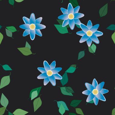 Yaprakları pürüzsüz arkaplan, vektör illüstrasyonu