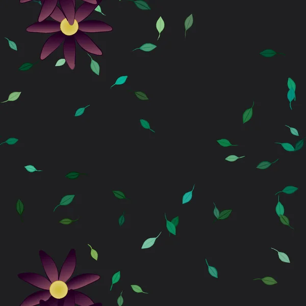 Fundo Sem Costura Floral Bonito Ilustração Vetorial — Vetor de Stock