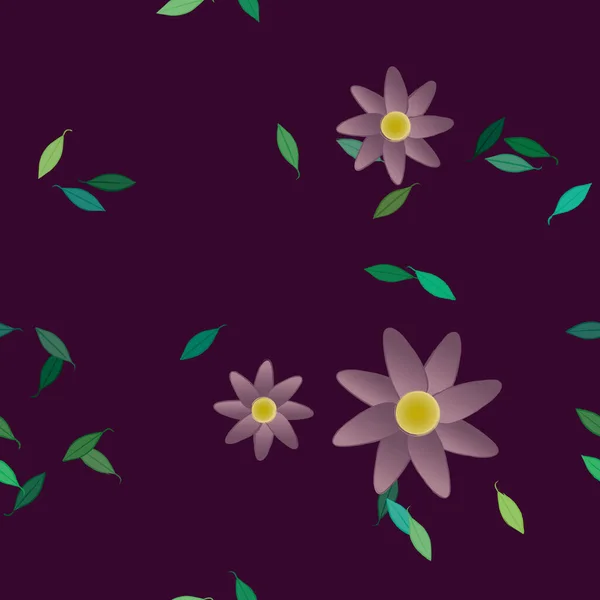 Schöne Florale Nahtlose Hintergrund Vektorillustration — Stockvektor