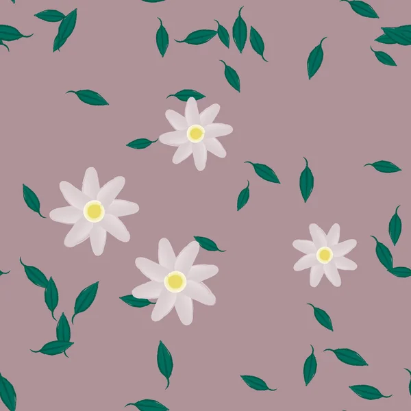 Fundo Sem Costura Floral Bonito Ilustração Vetorial — Vetor de Stock