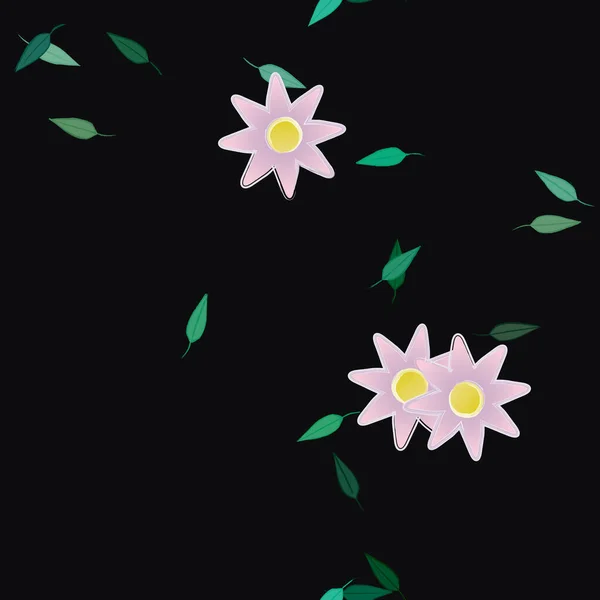 Hermoso Fondo Sin Costura Floral Ilustración Vectores — Vector de stock