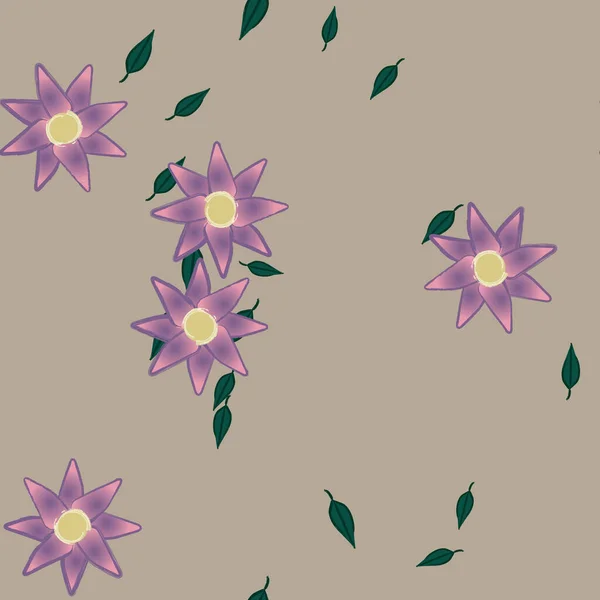 Fundo Sem Costura Floral Bonito Ilustração Vetorial — Vetor de Stock