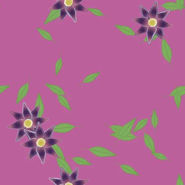 Schöne Florale Nahtlose Hintergrund Vektorillustration — Stockvektor