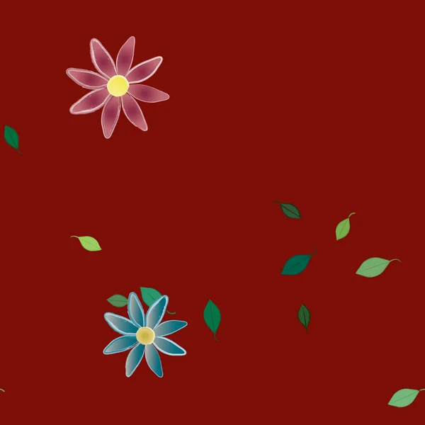 Красивый Цветочный Бесшовный Фон Векторная Иллюстрация — стоковый вектор
