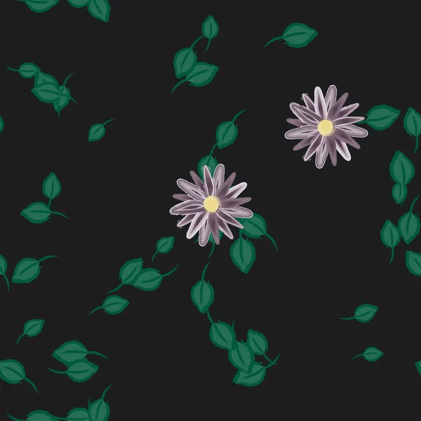 Hermoso Fondo Sin Costura Floral Ilustración Vectores — Vector de stock