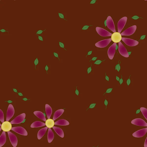 Mooie Bloemen Naadloze Achtergrond Vector Illustratie — Stockvector