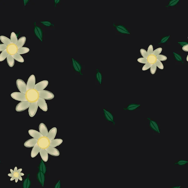 Fundo Sem Costura Floral Bonito Ilustração Vetorial —  Vetores de Stock