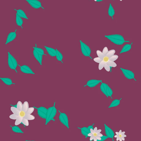 Fundo Sem Costura Floral Bonito Ilustração Vetorial — Vetor de Stock