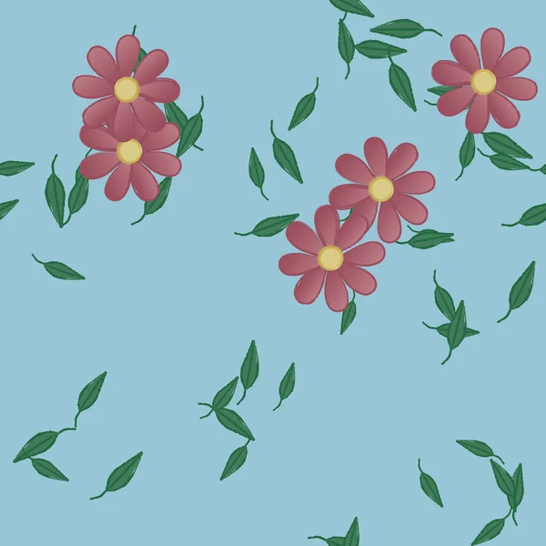 Beau Fond Floral Sans Couture Illustration Vectorielle — Image vectorielle