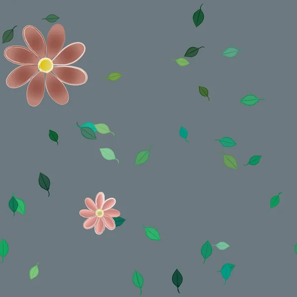 Fundo Sem Costura Floral Bonito Ilustração Vetorial — Vetor de Stock