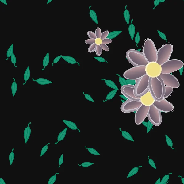 Schöne Florale Nahtlose Hintergrund Vektorillustration — Stockvektor