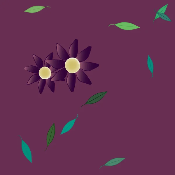 Fundo Sem Costura Floral Bonito Ilustração Vetorial Flores — Vetor de Stock