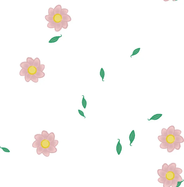 Schöne Florale Nahtlose Hintergrund Vektorillustration — Stockvektor