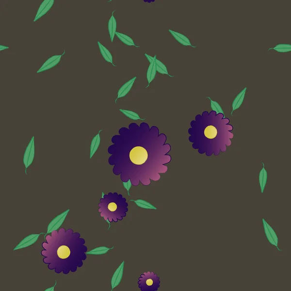 Hermoso Fondo Sin Costura Floral Ilustración Vectores — Vector de stock