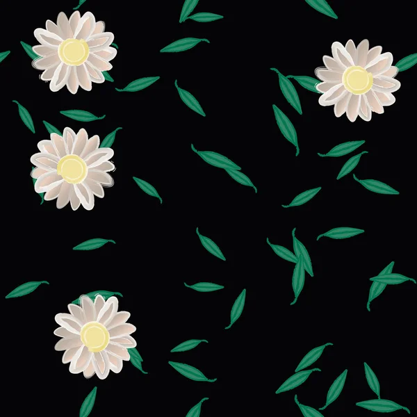 Hermoso Fondo Sin Costura Floral Ilustración Vectores — Vector de stock