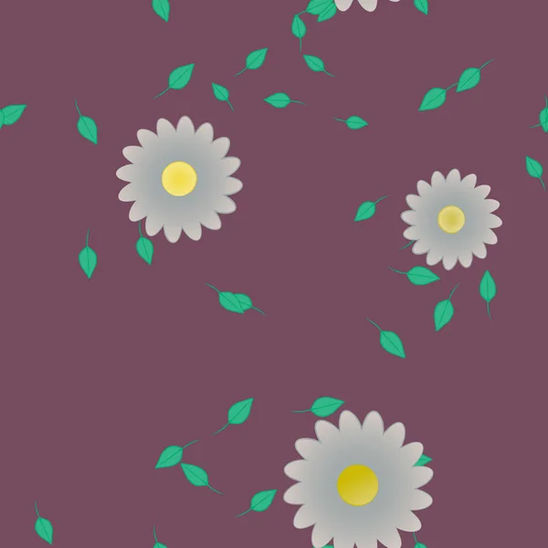 Mooie Bloemen Naadloze Achtergrond Vector Illustratie — Stockvector