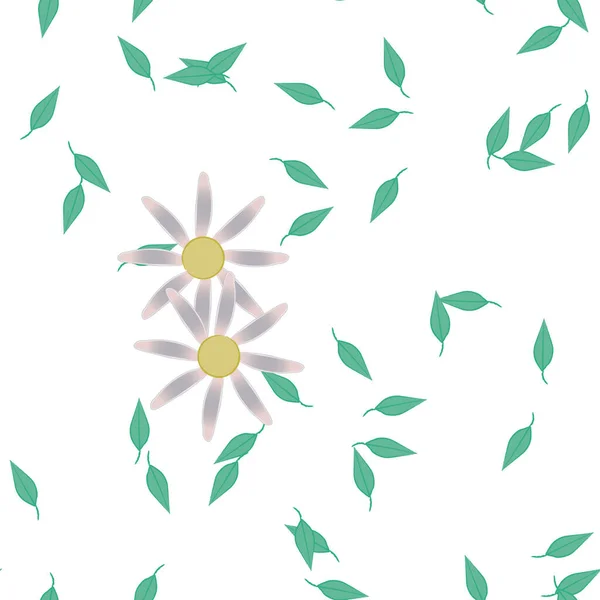 Schöne Florale Nahtlose Hintergrund Vektorillustration — Stockvektor