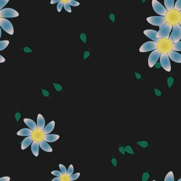 Hermoso Fondo Sin Costura Floral Ilustración Vectores — Vector de stock