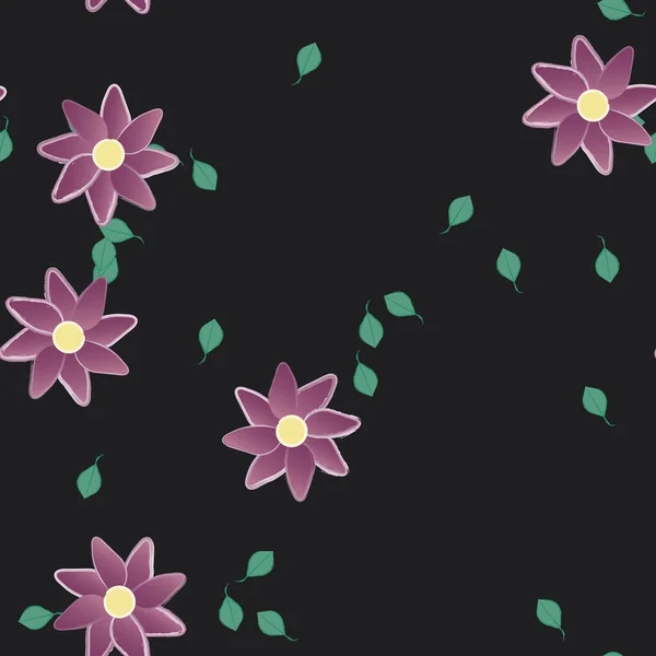 Hermoso Fondo Sin Costura Floral Ilustración Vectores — Vector de stock