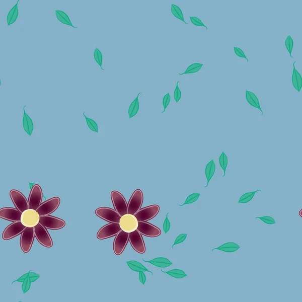 Fundo Sem Costura Floral Bonito Ilustração Vetorial — Vetor de Stock