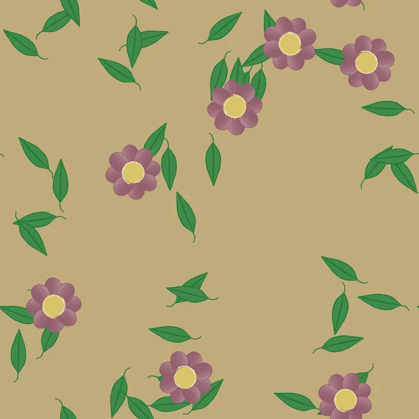 Hermoso Fondo Sin Costura Floral Ilustración Vectores — Vector de stock