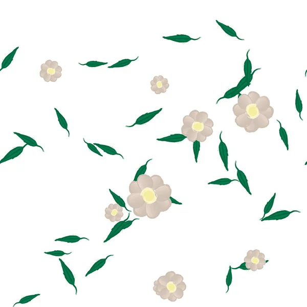 Schöne Florale Nahtlose Hintergrund Vektorillustration — Stockvektor