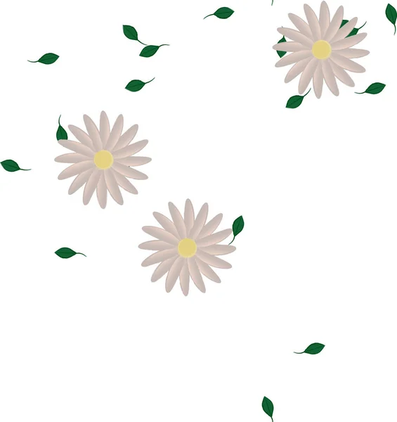 Schöne Florale Nahtlose Hintergrund Vektorillustration — Stockvektor