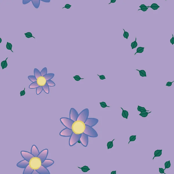 Schöne Florale Nahtlose Hintergrund Vektorillustration — Stockvektor