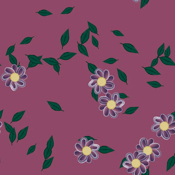 Beau Fond Floral Sans Couture Illustration Vectorielle — Image vectorielle