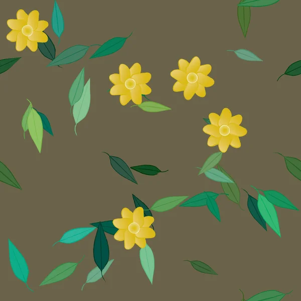 Schöne Florale Nahtlose Hintergrund Vektorillustration — Stockvektor