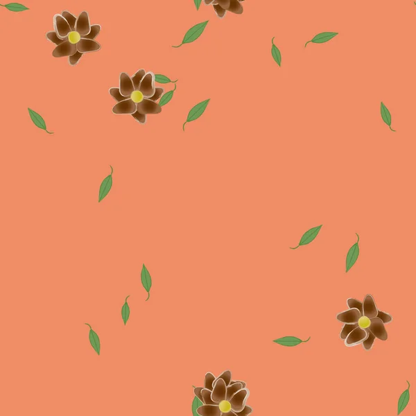 Fundo Sem Costura Floral Bonito Ilustração Vetorial — Vetor de Stock