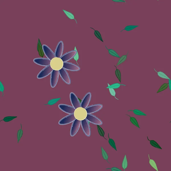 Fundo Sem Costura Floral Bonito Ilustração Vetorial — Vetor de Stock