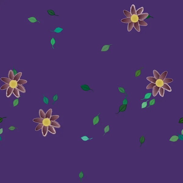 Hermoso Fondo Sin Costura Floral Ilustración Vectores — Vector de stock