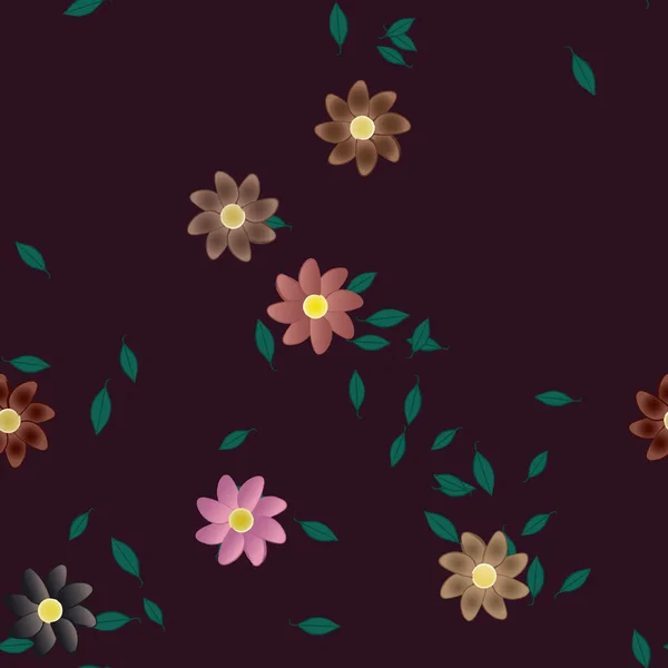 Hermoso Fondo Sin Costura Floral Ilustración Vectores — Vector de stock