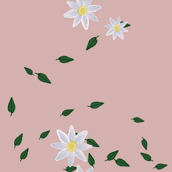 Fundo Sem Costura Floral Bonito Ilustração Vetorial — Vetor de Stock