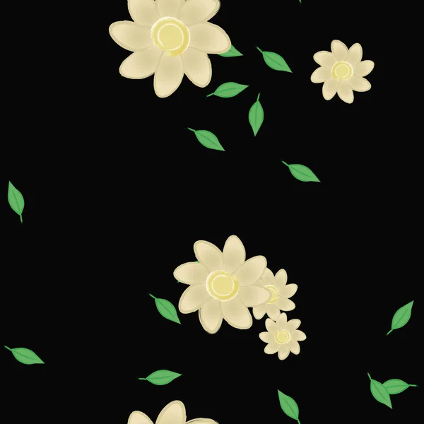 Mooie Bloemen Naadloze Achtergrond Vector Illustratie — Stockvector