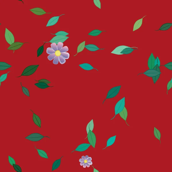 Fundo Sem Costura Floral Bonito Ilustração Vetorial — Vetor de Stock