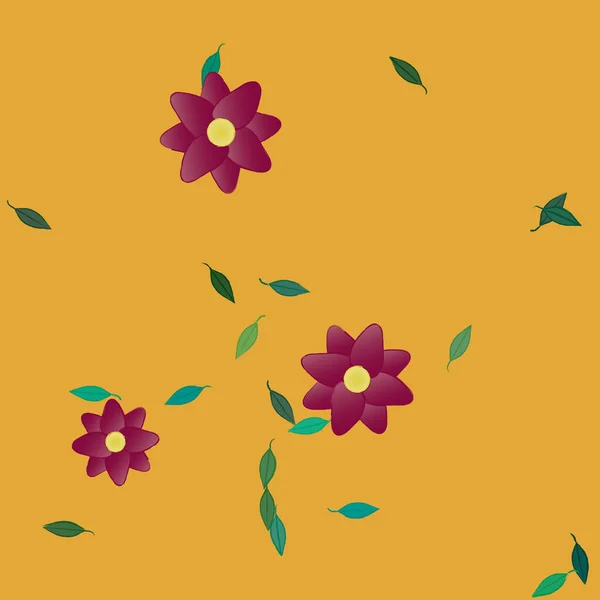 Fundo Sem Costura Floral Bonito Ilustração Vetorial — Vetor de Stock