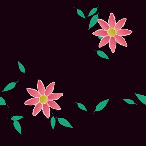 Fundo Sem Costura Floral Bonito Ilustração Vetorial — Vetor de Stock