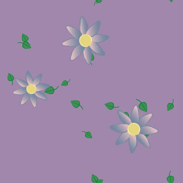 Mooie Bloemen Naadloze Achtergrond Vector Illustratie — Stockvector