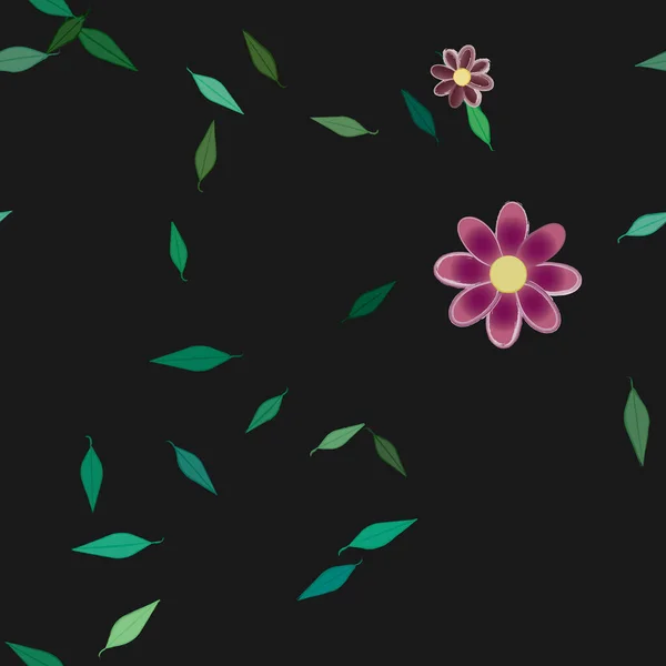 Hermoso Fondo Sin Costura Floral Ilustración Vectores — Vector de stock