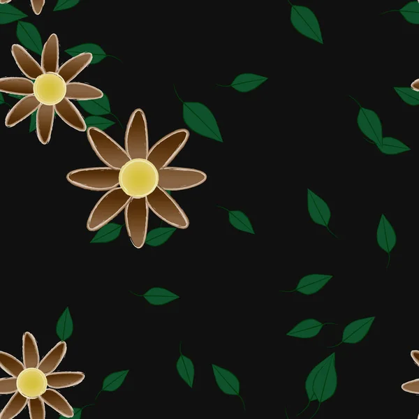 Hermoso Fondo Sin Costura Floral Ilustración Vectores — Vector de stock