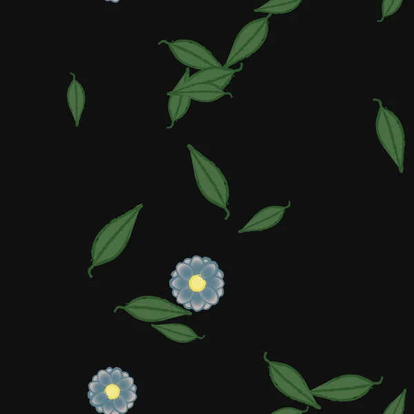 Fundo Sem Costura Floral Bonito Ilustração Vetorial — Vetor de Stock