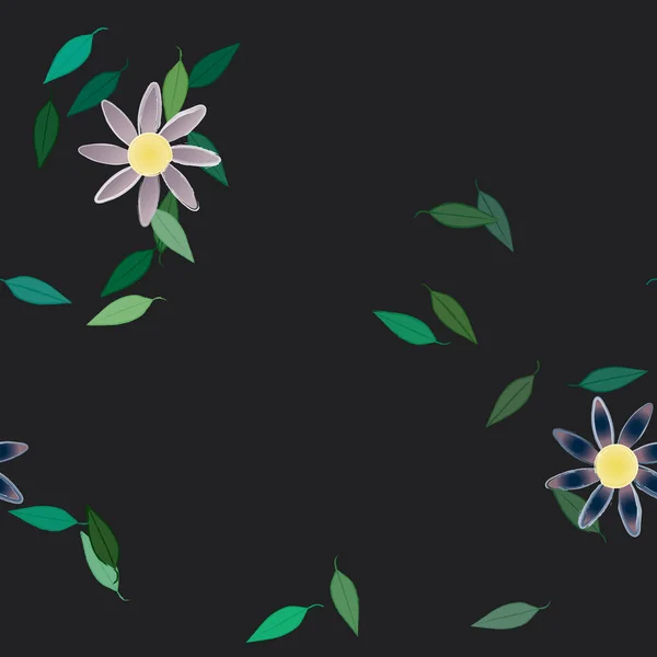 Schöne Florale Nahtlose Hintergrund Vektorillustration — Stockvektor