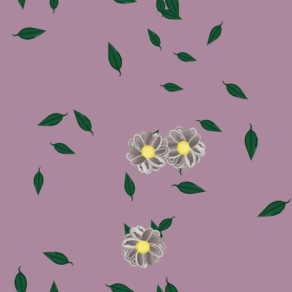 Fundo Sem Costura Floral Bonito Ilustração Vetorial — Vetor de Stock