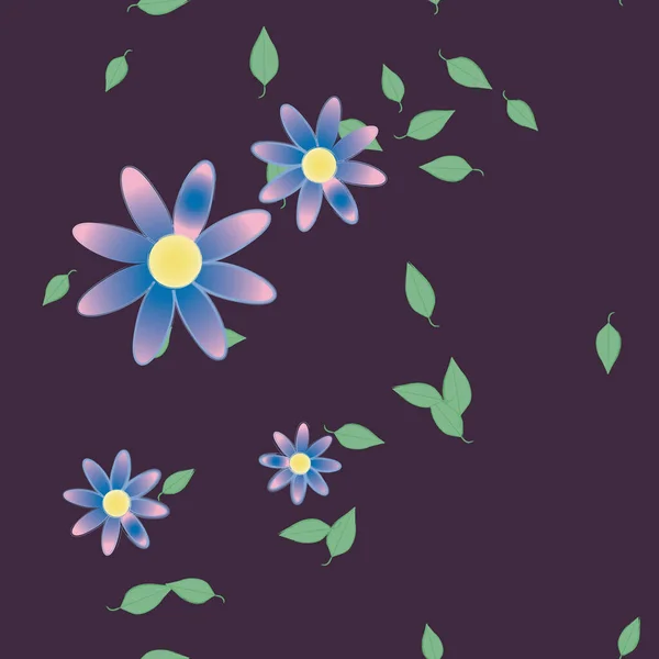 Beau Fond Floral Sans Couture Illustration Vectorielle — Image vectorielle