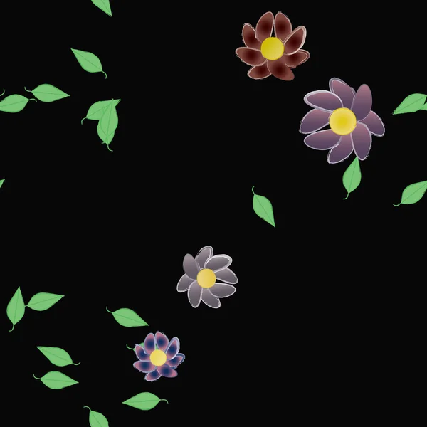 Hermoso Fondo Sin Costura Floral Ilustración Vectores — Vector de stock