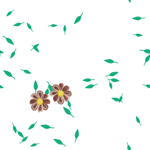 Fundo Sem Costura Floral Bonito Ilustração Vetorial — Vetor de Stock