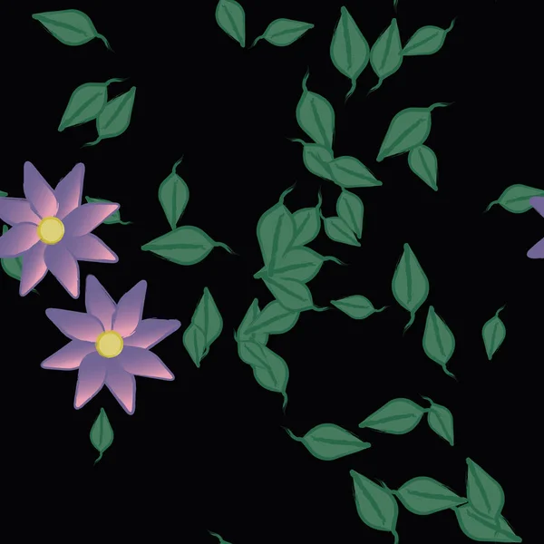 Hermoso Fondo Sin Costura Floral Ilustración Vectores — Vector de stock