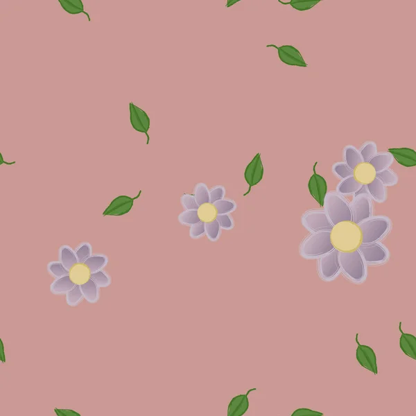 Schöne Florale Nahtlose Hintergrund Vektorillustration — Stockvektor